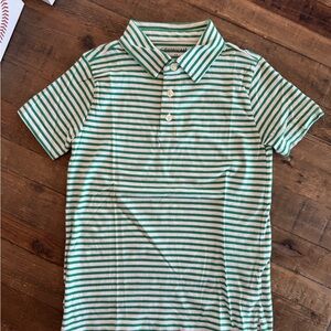 J. Crew Crewcuts Kid’s Size S Green & White Striped Polo